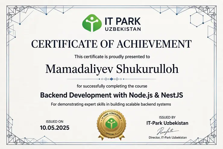 Backend Development with Node.js & NestJS