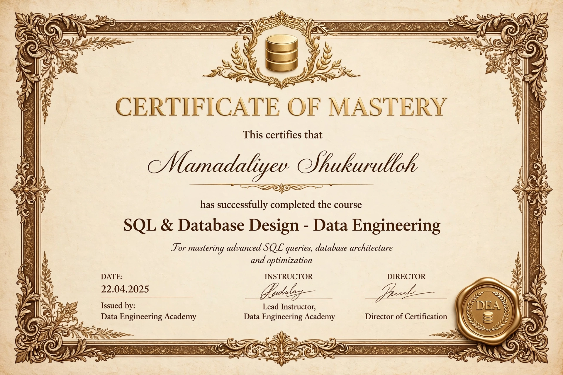 SQL & Database Design - Data Engineering